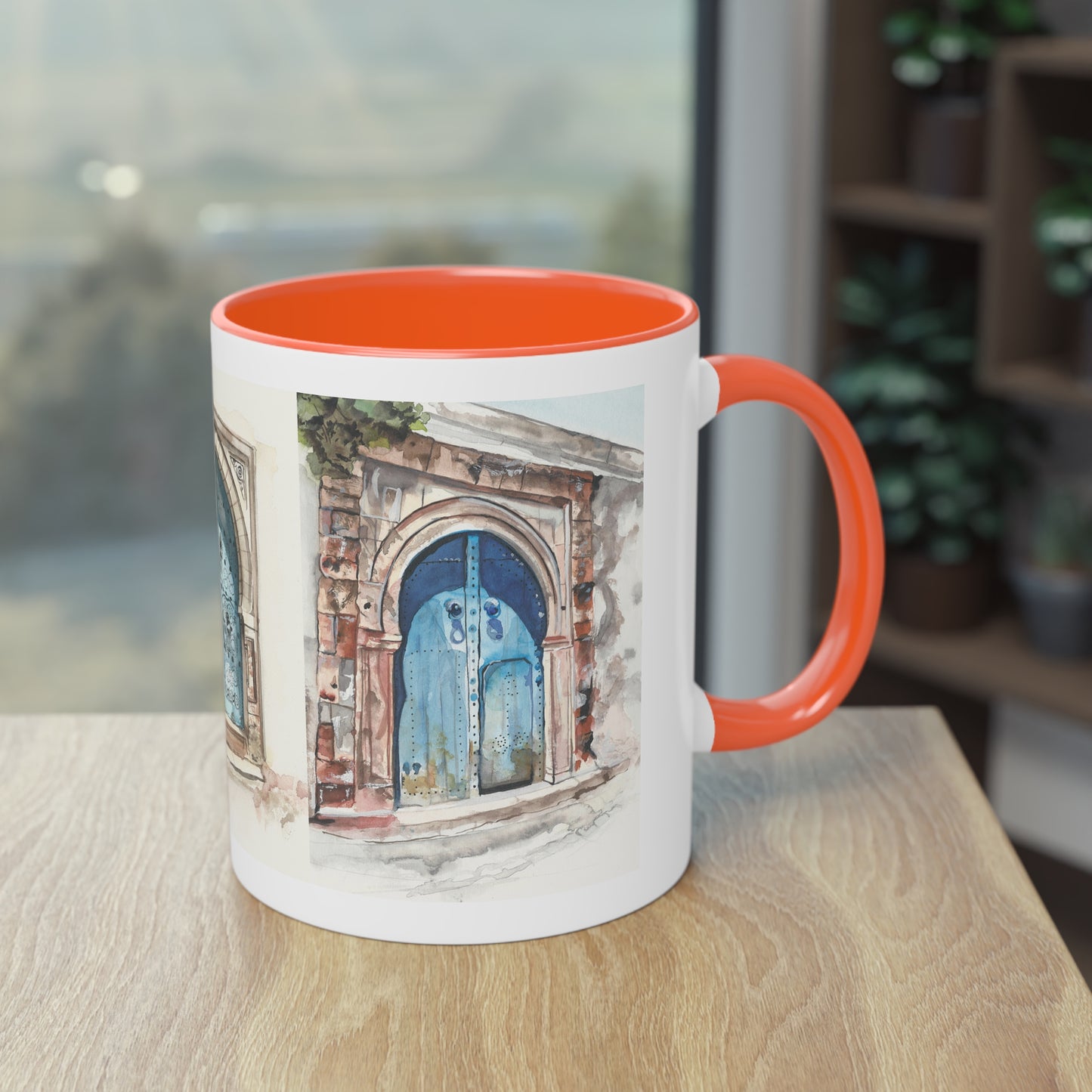 Two-Tone Coffee Mug, Tunis doors