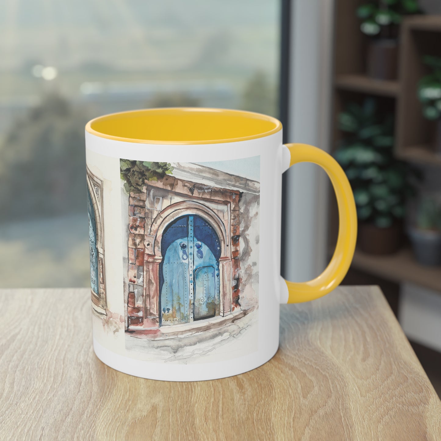 Two-Tone Coffee Mug, Tunis doors