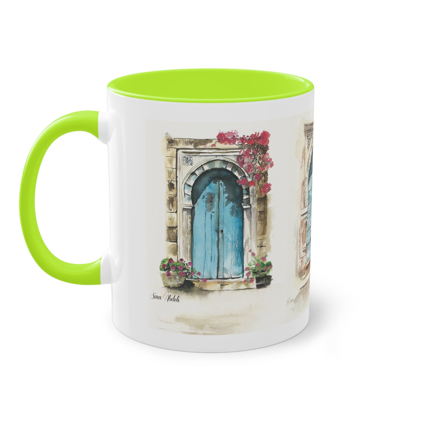 Two-Tone Coffee Mug, Tunis doors