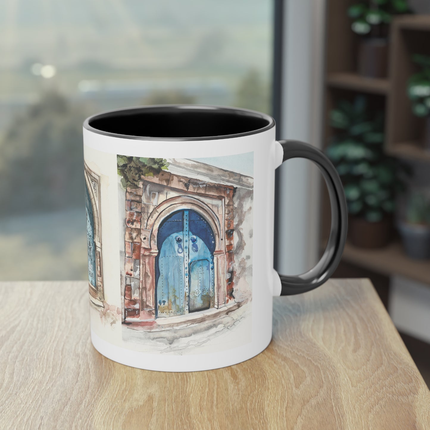 Two-Tone Coffee Mug, Tunis doors